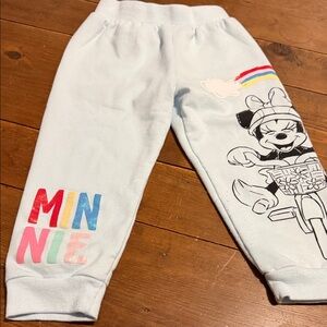 Disney JR Minnie Mouse 3T Light Blue Kids Joggers